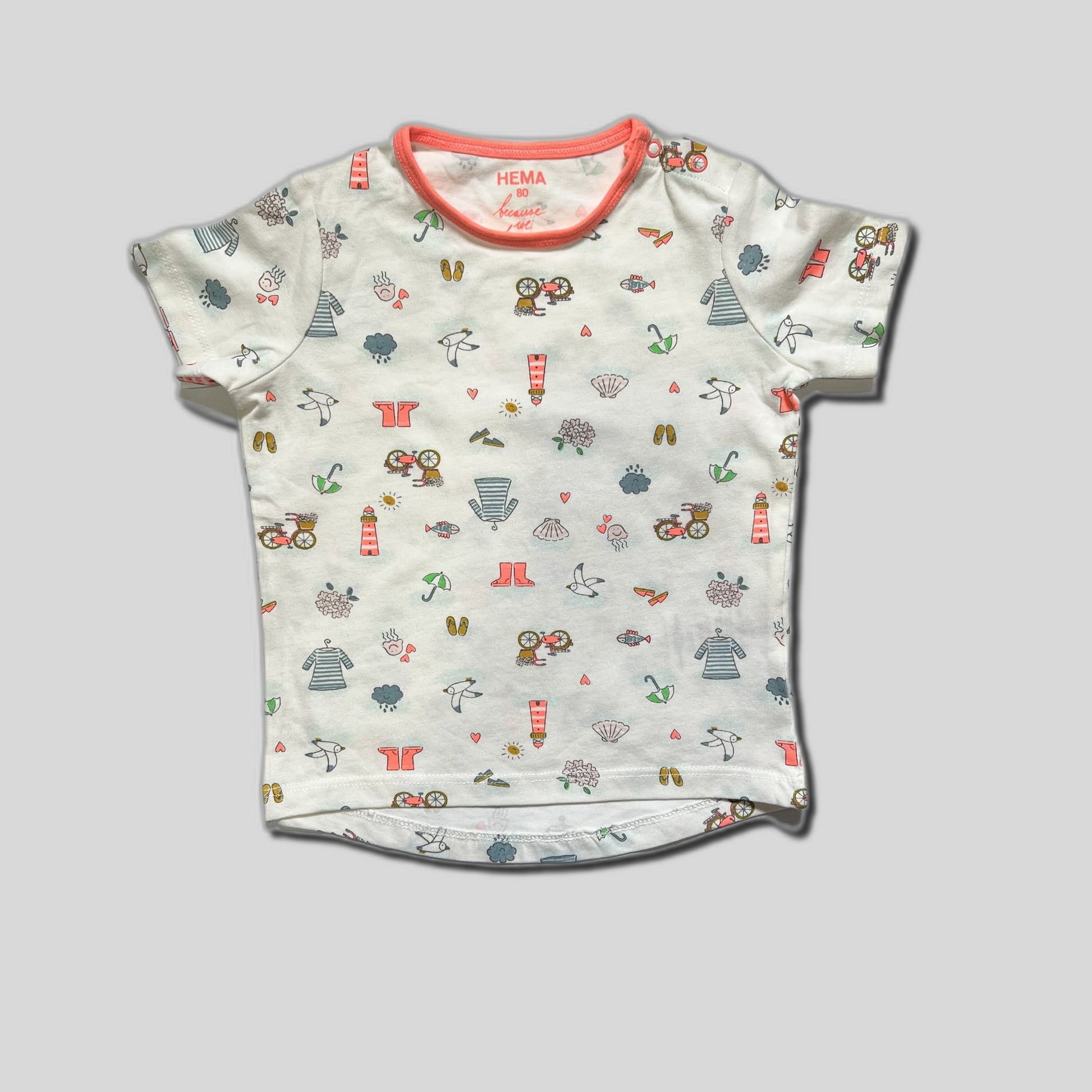 Tricou Fete | Marimea 80 (9-12 luni) Ca Nou