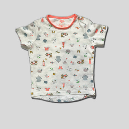 Tricou Fete | Marimea 80 (9-12 luni) Ca Nou