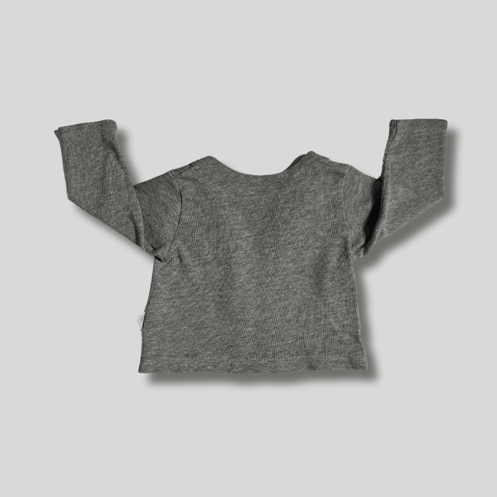 Cardigan gri cu fundite