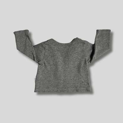 Cardigan gri cu fundite