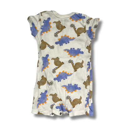 Pijama salopeta scurta cu dinozauri