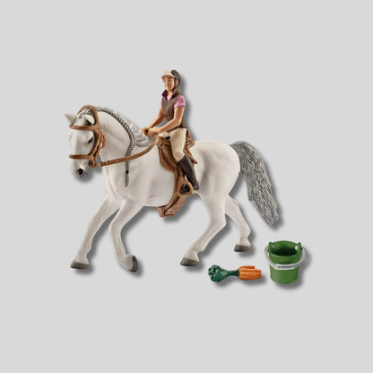 Set de joacă Schleich Horse Club: Călăreț cu cal Lipizzan