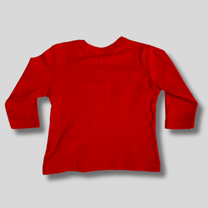 Tricou rosu cu maneca lunga